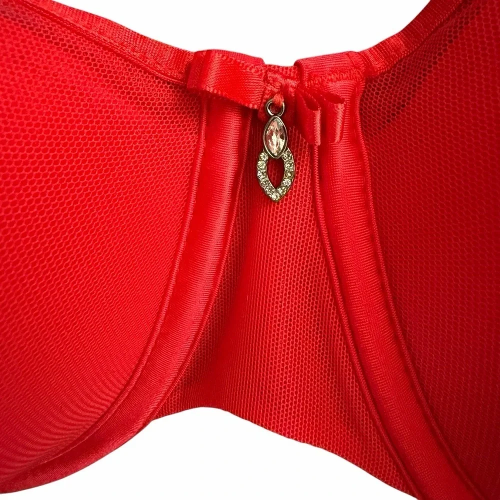 Curvy Couture Sheer Mesh Push Up Bra - Picture 8 of 11